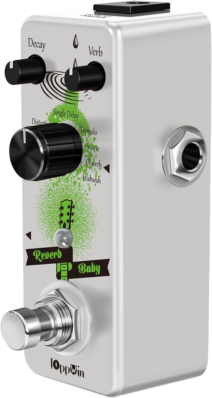 IOppWin Guitar Digital Reverb Pedal: 9 Reverb Modes (Classical, Flanger, Distortion, Single Delay, Tremolo, Prairie, Church, Wahwah, Chorus) for Enhanced Guitar Sound in Diverse Music Styles - Image 4